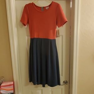Lularoe brand new with tags coral and blue amelia